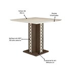 Conjunto Sala De Jantar Mesa Quadrada Isis 90cm 4 Cadeiras Ja