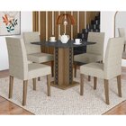 Conjunto Sala De Jantar Mesa Quadrada Isis 90cm 4 Cadeiras Jo