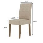 Conjunto Sala De Jantar Mesa Quadrada Isis 90cm 4 Cadeiras Jo