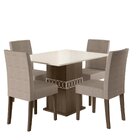 Conjunto Sala De Jantar Mesa Quadrada Jade 90cm 4 Cadeiras Jo