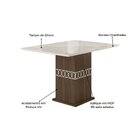 Conjunto Sala De Jantar Mesa Quadrada Jade Com Vidro 90cm 4 C