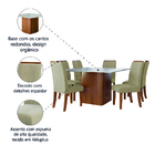 Conjunto Sala De Jantar Mesa Quadrada Montevideo 1,36m 6 Cade