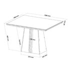 Conjunto Sala De Jantar Mesa Queen Tampo Vidro/mdf Com 4 Cade