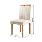 Conjunto Sala De Jantar Mesa Recife Tampo Vidro/mdf Com 4 Cad