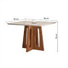 Conjunto Sala De Jantar Mesa Recife Tampo Vidro/mdf Com 4 Cad