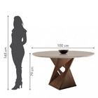 Conjunto Sala De Jantar Mesa Redonda 100cm 4 Cadeiras Barcelo