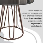 Conjunto Sala De Jantar Mesa Redonda 100cm Base Omega Tampo M