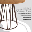 Conjunto Sala De Jantar Mesa Redonda 100cm Base Omega Tampo M