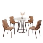 Conjunto Sala De Jantar Mesa Redonda 100cm Base Omega Tampo M