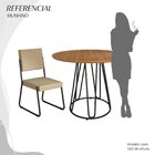 Conjunto Sala De Jantar Mesa Redonda 100cm Base Omega Tampo M