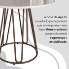 Conjunto Sala De Jantar Mesa Redonda 100cm Base Omega Tampo M