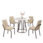 Conjunto Sala De Jantar Mesa Redonda 100cm Base Omega Tampo M