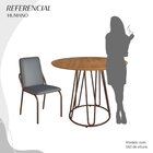 Conjunto Sala De Jantar Mesa Redonda 100cm Base Omega Tampo M