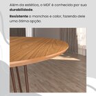 Conjunto Sala De Jantar Mesa Redonda 100cm Base Omega Tampo M