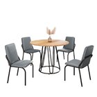 Conjunto Sala De Jantar Mesa Redonda 100cm Base Omega Tampo M