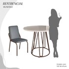 Conjunto Sala De Jantar Mesa Redonda 100cm Base Omega Tampo M