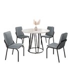 Conjunto Sala De Jantar Mesa Redonda 100cm Base Omega Tampo M