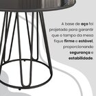 Conjunto Sala De Jantar Mesa Redonda 100cm Base Omega Tampo M