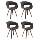 Conjunto Sala De Jantar Mesa Redonda 120cm Eiffel Tampo Mdf C