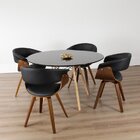 Conjunto Sala De Jantar Mesa Redonda 120cm Eiffel Tampo Mdf C