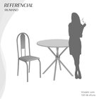 Conjunto Sala De Jantar Mesa Redonda 70cm Tampo Granito Topáz