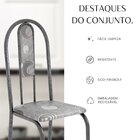 Conjunto Sala De Jantar Mesa Redonda 70cm Tampo Granito Topáz