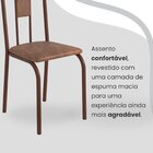 Conjunto Sala De Jantar Mesa Redonda 75cm Tampo Granito Ocre