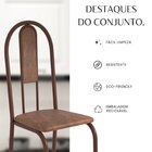 Conjunto Sala De Jantar Mesa Redonda 75cm Tampo Granito Ocre