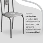 Conjunto Sala De Jantar Mesa Redonda 75cm Tampo Granito Ocre