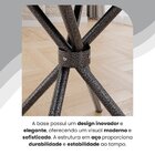 Conjunto Sala De Jantar Mesa Redonda 75cm Tampo Granito Ocre