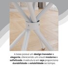 Conjunto Sala De Jantar Mesa Redonda 75cm Tampo Granito Ocre