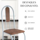 Conjunto Sala De Jantar Mesa Redonda 75cm Tampo Granito Ocre