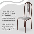 Conjunto Sala De Jantar Mesa Redonda 75cm Tampo Granito Ocre