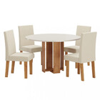 Conjunto Sala De Jantar Mesa Redonda 90cm Copacabana 4 Cadeir