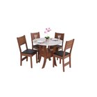 Conjunto Sala De Jantar Mesa Redonda Ayla Com 4 Cadeiras Mile