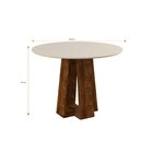 Conjunto Sala De Jantar Mesa Redonda Tampo De Vidro Com 4 Cad