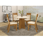 Conjunto Sala De Jantar Mesa Requinte E 4 Cadeiras Roma Viero