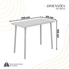 Conjunto Sala De Jantar Mesa Retangular 100x50cm Tampo Mdp 25