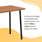 Conjunto Sala De Jantar Mesa Retangular 100x50cm Tampo Mdp 25