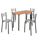 Conjunto Sala De Jantar Mesa Retangular 100x50cm Tampo Mdp 25