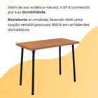 Conjunto Sala De Jantar Mesa Retangular 100x50cm Tampo Mdp 25