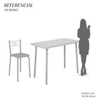 Conjunto Sala De Jantar Mesa Retangular 100x50cm Tampo Mdp 25