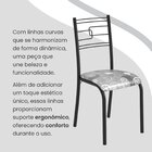 Conjunto Sala De Jantar Mesa Retangular 100x60cm Tampo Granit