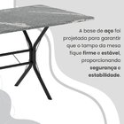 Conjunto Sala De Jantar Mesa Retangular 100x60cm Tampo Granit