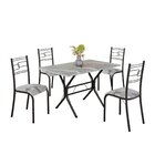 Conjunto Sala De Jantar Mesa Retangular 100x60cm Tampo Granit