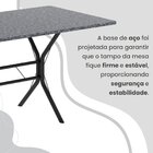 Conjunto Sala De Jantar Mesa Retangular 100x60cm Tampo Granit