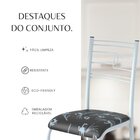 Conjunto Sala De Jantar Mesa Retangular 100x60cm Tampo Granit