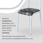 Conjunto Sala De Jantar Mesa Retangular 100x60cm Tampo Granit