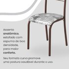 Conjunto Sala De Jantar Mesa Retangular 100x60cm Tampo Granit