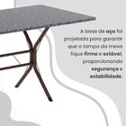 Conjunto Sala De Jantar Mesa Retangular 100x60cm Tampo Granit